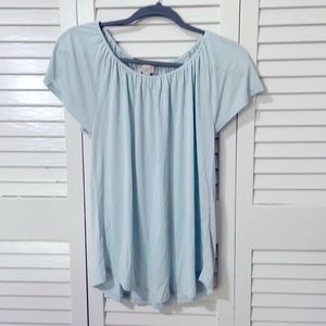 LOFT lightweight blue blouse